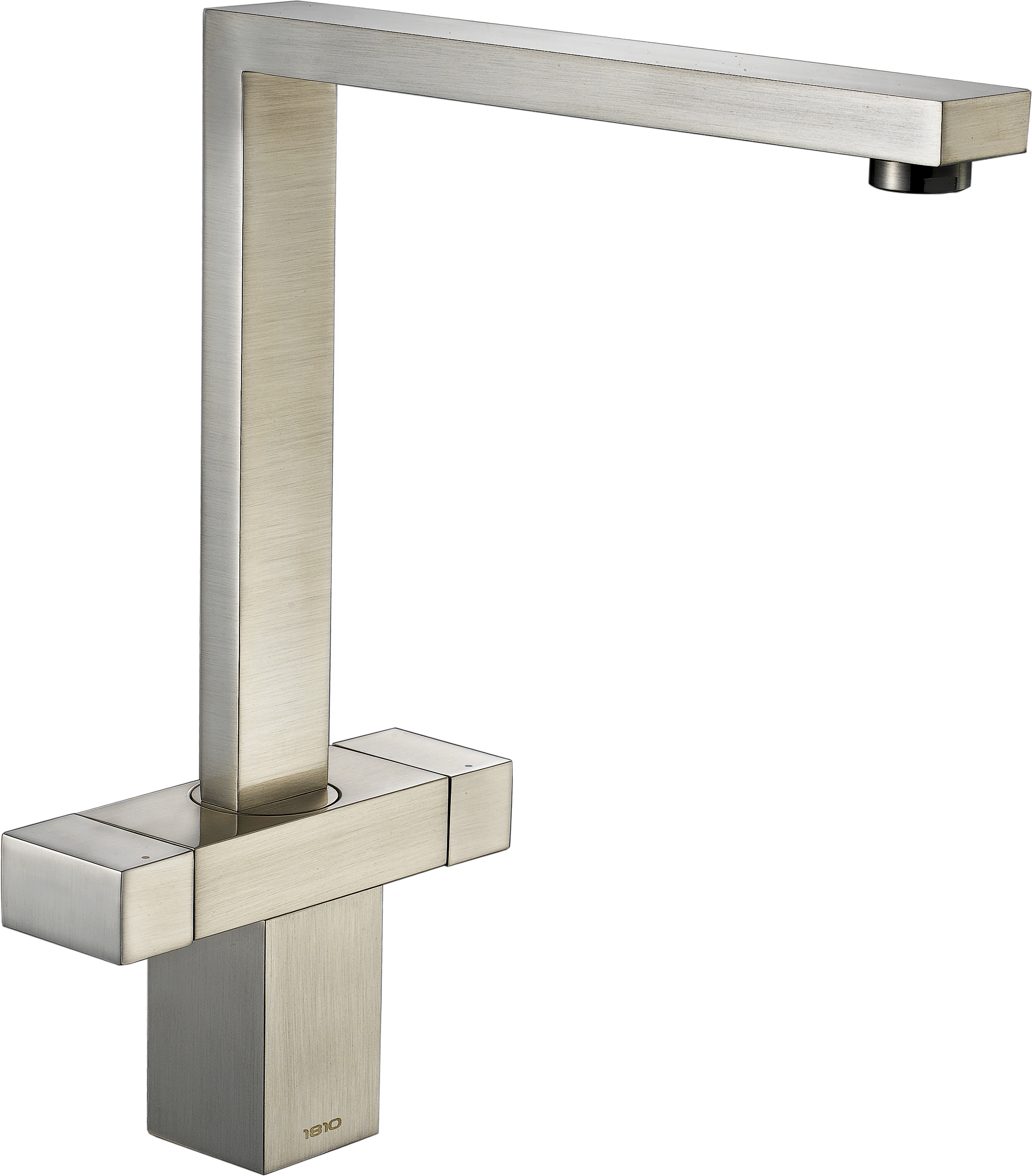 Brushed Steel Vesare Square Design Kitchen Taps